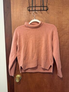 Soft Turtleneck Pullover Sweater - Dusty Rose